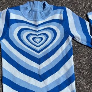 Blue heart sweater !